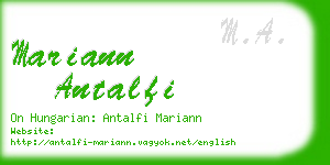 mariann antalfi business card